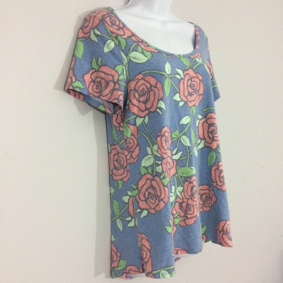 LuLaRoe Womens S Floral Simply Comfortable T-Shirt - Picture 3 of 6